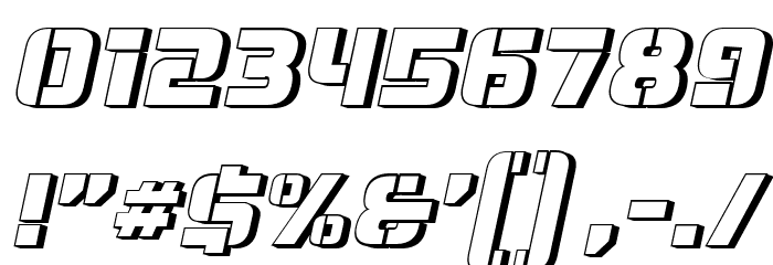 Normandia 3D Italic Font OTHER CHARS