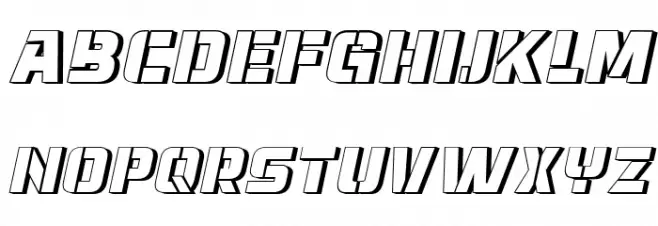 Normandia 3D Italic Шрифта ВЕРХНИЙ