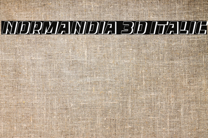 Normandia 3D Italic Example 3