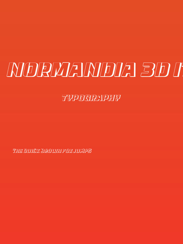 Normandia 3D Italic Poster