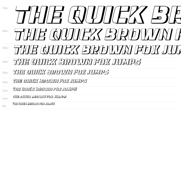 Normandia 3D Italic Waterfall