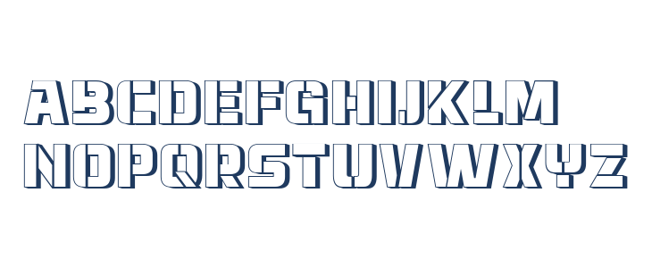 Normandia 3D Regular Lowercase