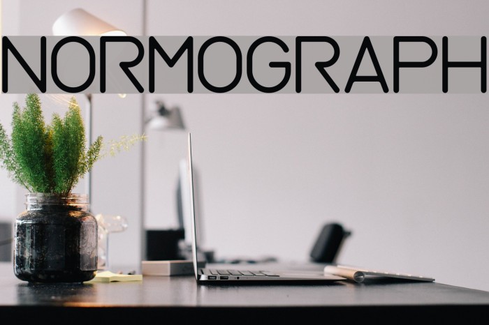 Normograph Font examples