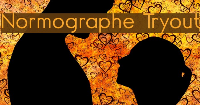 Normographe Tryout Font examples