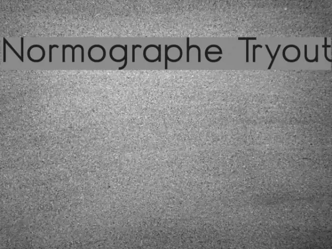 Normographe Tryout Font examples