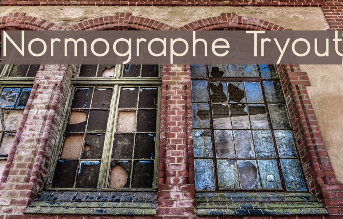Normographe Tryout Font examples