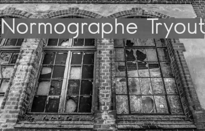 Normographe Tryout Font examples