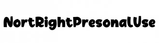 Nort Right Presonal Use  नि: शुल्क फ़ॉन्ट्स डाउनलोड