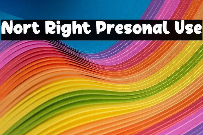 Nort Right Presonal Use Example 2