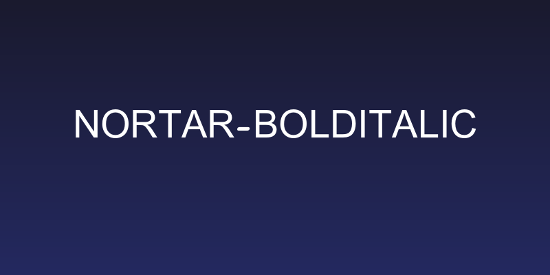 Nortar-BoldItalic Social Header