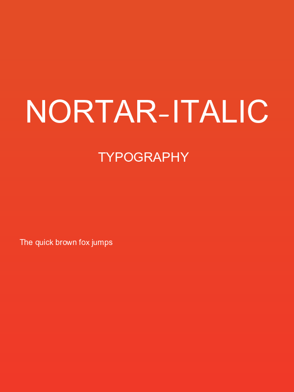 Nortar-Italic Poster