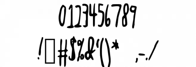 NorteaaTallHand Font OTHER CHARS