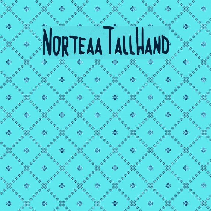 NorteaaTallHand Font examples
