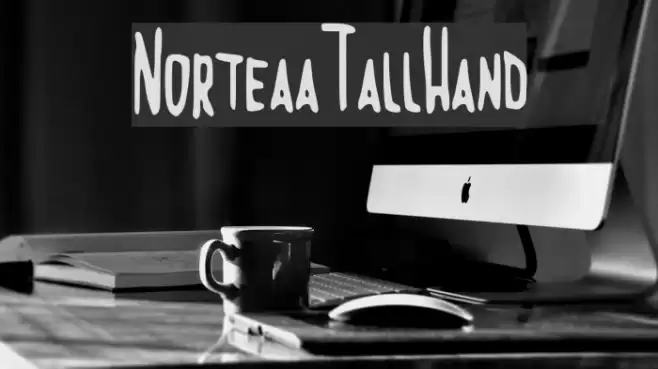 NorteaaTallHand Font examples