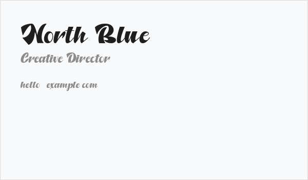 North Blue Business Card
