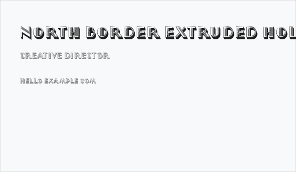 North Border Extruded Hollow Regular Business Card