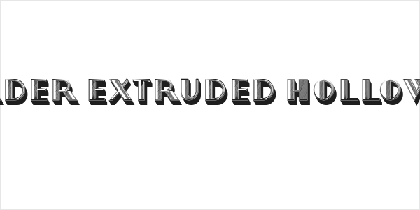 North Border Extruded Hollow Regular Logo