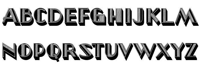 North Border Extruded Regular Font OTHER CHARS