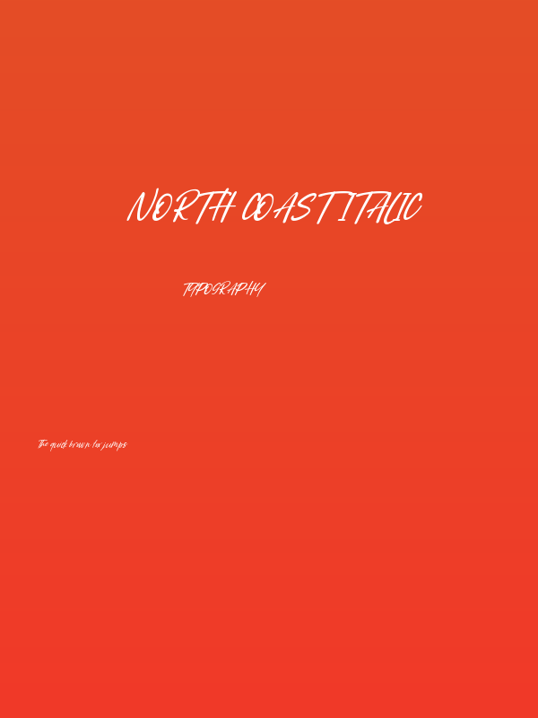 North Coast Italic Poster