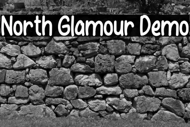 North Glamour Demo Font examples