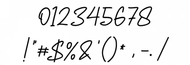 North Glides Free Regular Font OTHER CHARS