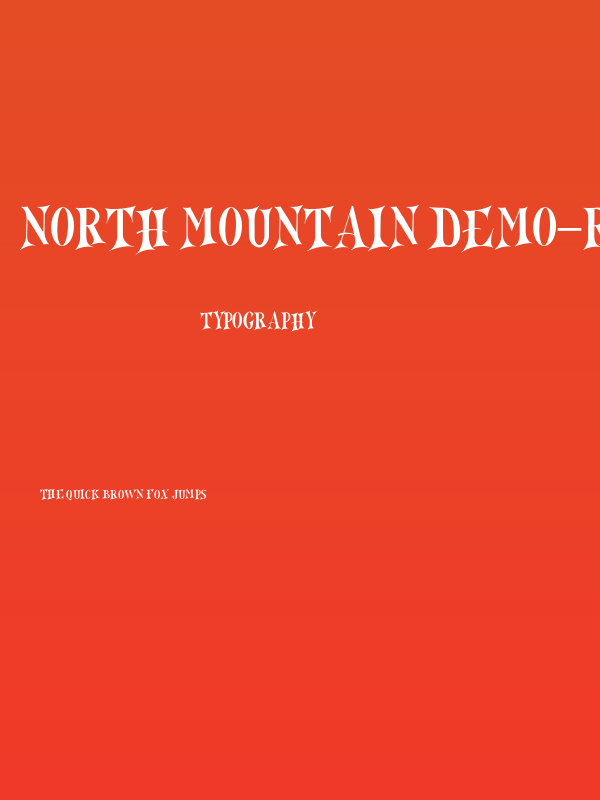 North Mountain DEMO-Regular Poster