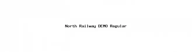 North Railway DEMO Regular  नि: शुल्क फ़ॉन्ट्स डाउनलोड