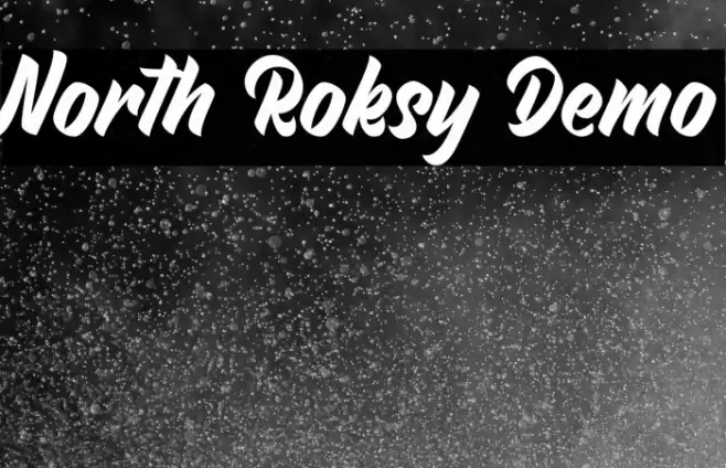 North Roksy Demo Font examples