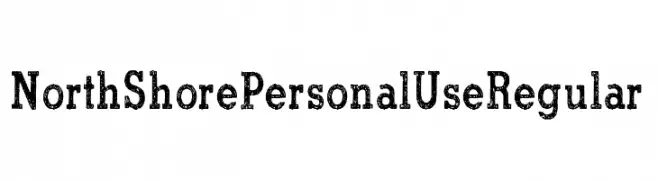 North Shore Personal Use Regular  Frei Schriftart Herunterladen