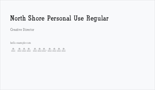 North Shore Personal Use Regular Business Card