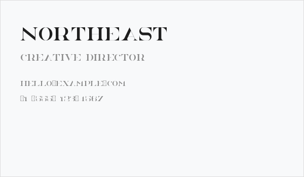 NorthEast Business Card