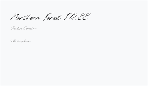 Northern Forest FREE Business Card