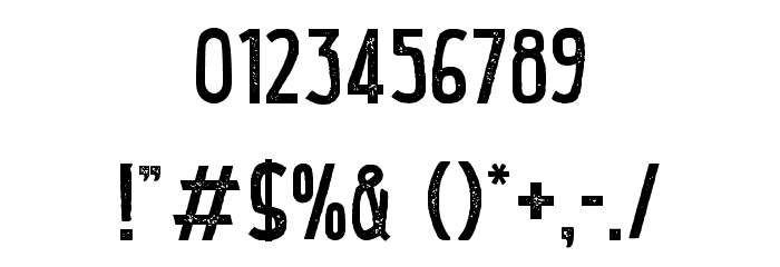 Northern Highway Rough Font OTHER CHARS