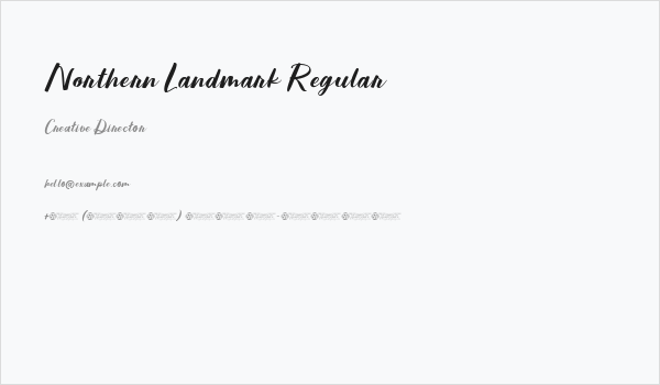 Northern Landmark Regular Business Card