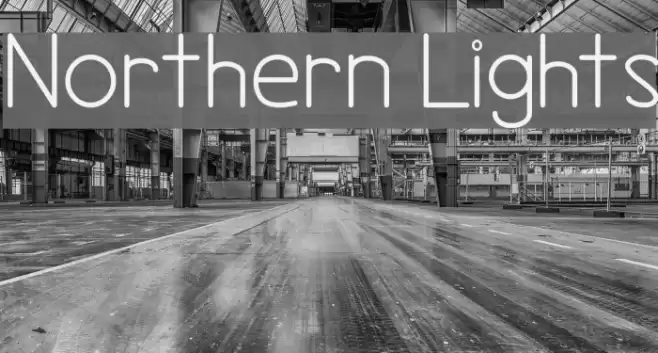 Northern Lights Font examples