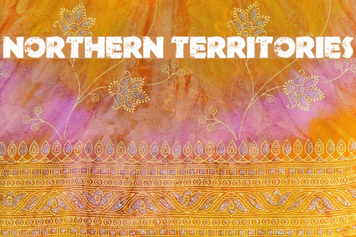 Northern Territories Font examples