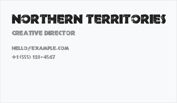 Northern Territories Business Card