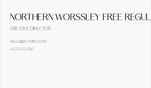 Northern Worssley Free Regular Business Card