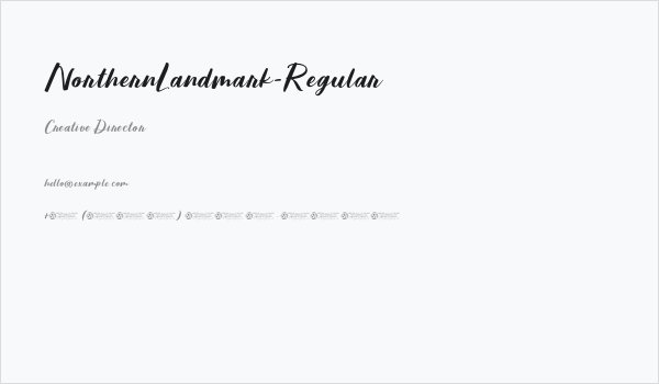 NorthernLandmark-Regular Business Card