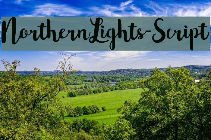 NorthernLights-Script Font examples