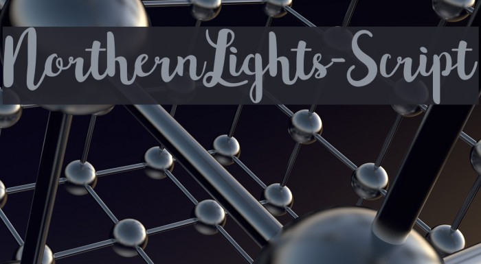NorthernLights-Script Font examples