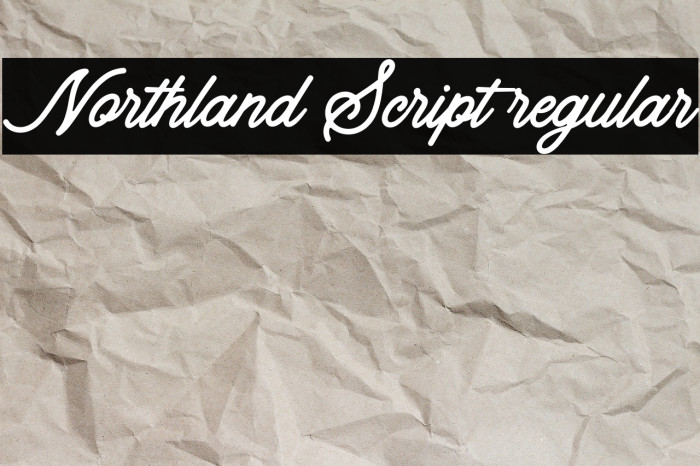 Northland Script regular Example 2