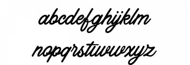 Northland Script regular Font Litere mici