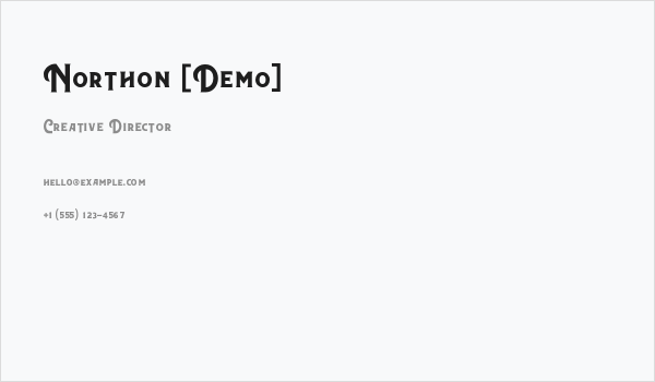 Northon [Demo] Business Card