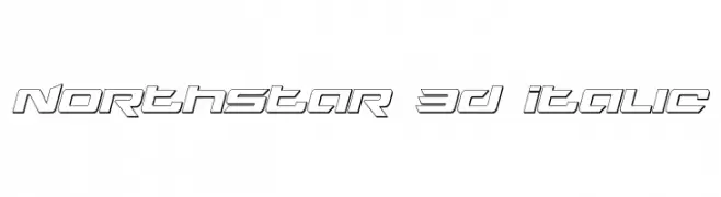 Northstar 3D Italic  Frei Schriftart Herunterladen