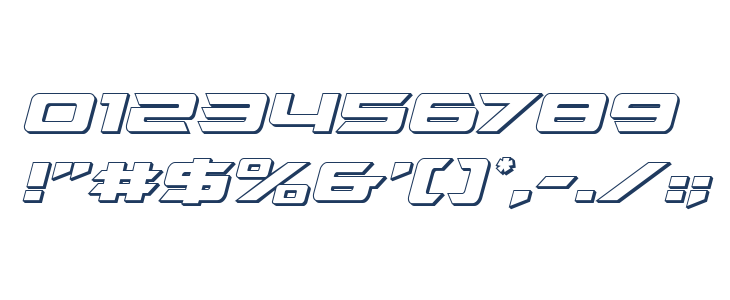 Northstar 3D Italic Other Characters