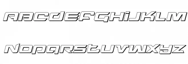 Northstar 3D Italic Font UPPERCASE