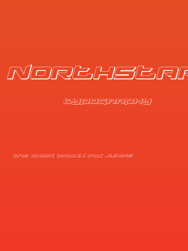 Northstar 3D Italic Poster