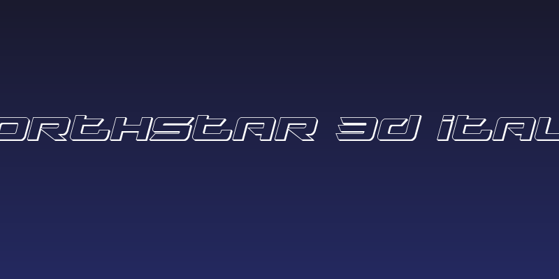 Northstar 3D Italic Social Header