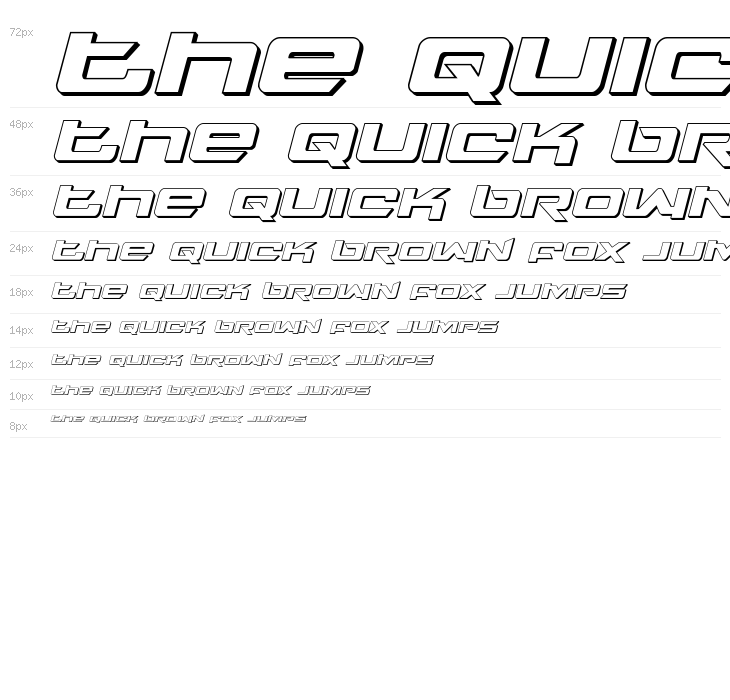 Northstar 3D Italic Waterfall